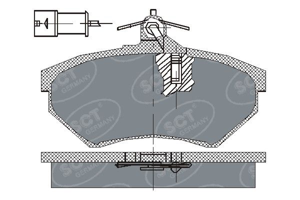 SCT GERMANY Комплект тормозных колодок, дисковый тормоз SP 111 PR